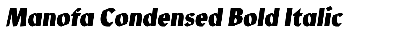Manofa Condensed Bold Italic